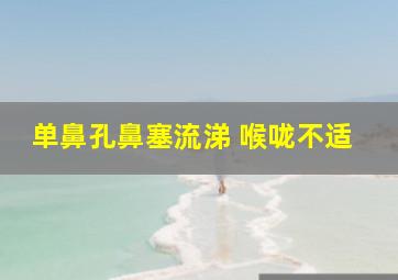 单鼻孔鼻塞流涕 喉咙不适